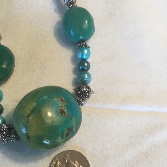 NWOT. Sterling Silver Turquoise Necklace - Picture 10 of 11